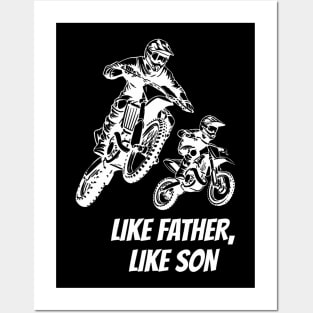 Braaap Like Father Like Son Dirt Bike Motocross Off-Roading Posters and Art